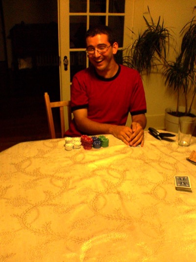 Poker.  James, before he loses all his money.