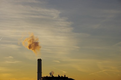 sunset through emissions