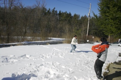 Snowball fight!