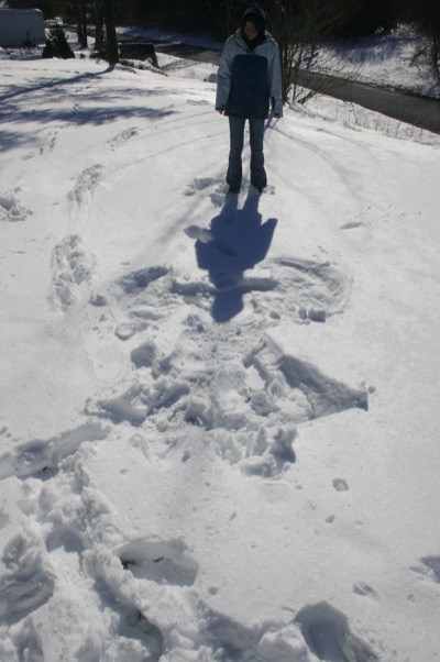 Weilin\'s disgraced snow angel